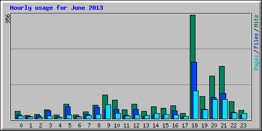 Hourly usage for June 2013