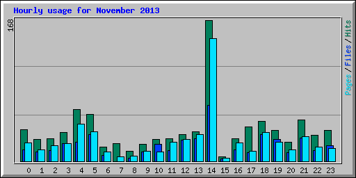 Hourly usage for November 2013