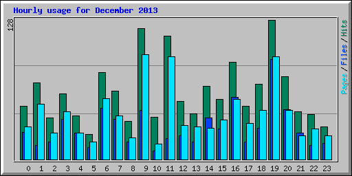 Hourly usage for December 2013