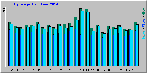 Hourly usage for June 2014