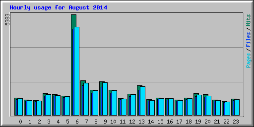 Hourly usage for August 2014