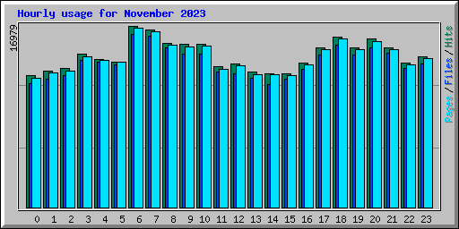 Hourly usage for November 2023