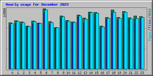 Hourly usage for December 2023