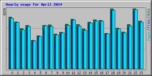 Hourly usage for April 2024